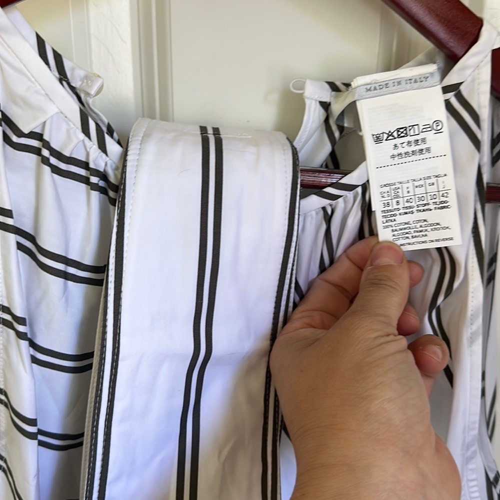 SOLD! $895 Retail MAXMARA label-cut Vischio Bias-Stripe Dress Size: IT42 US6/8 - Picture 10 of 16